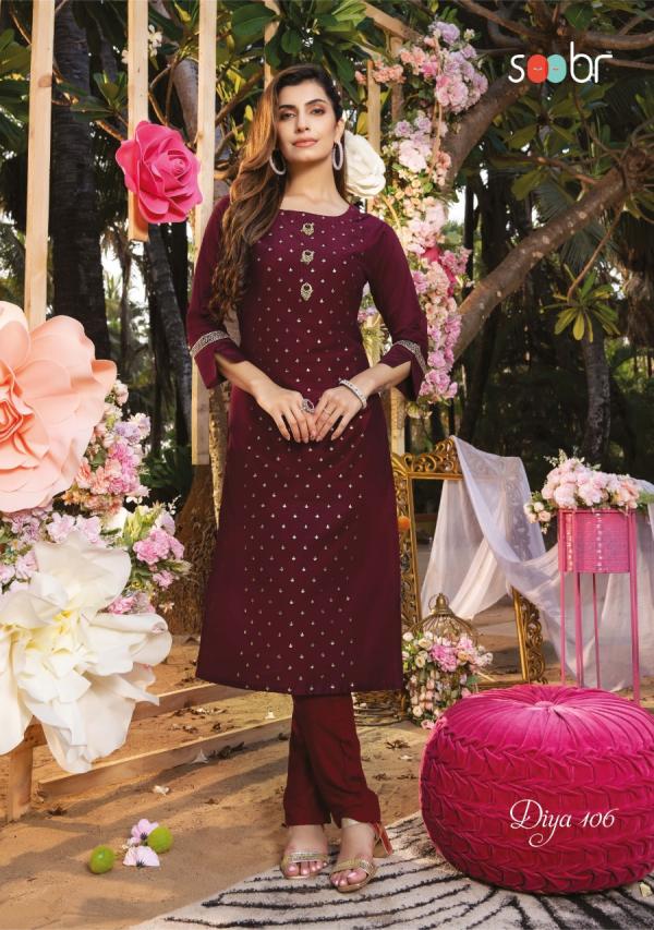 Soobr Straight Silk Designer Exclusive Kurti collection